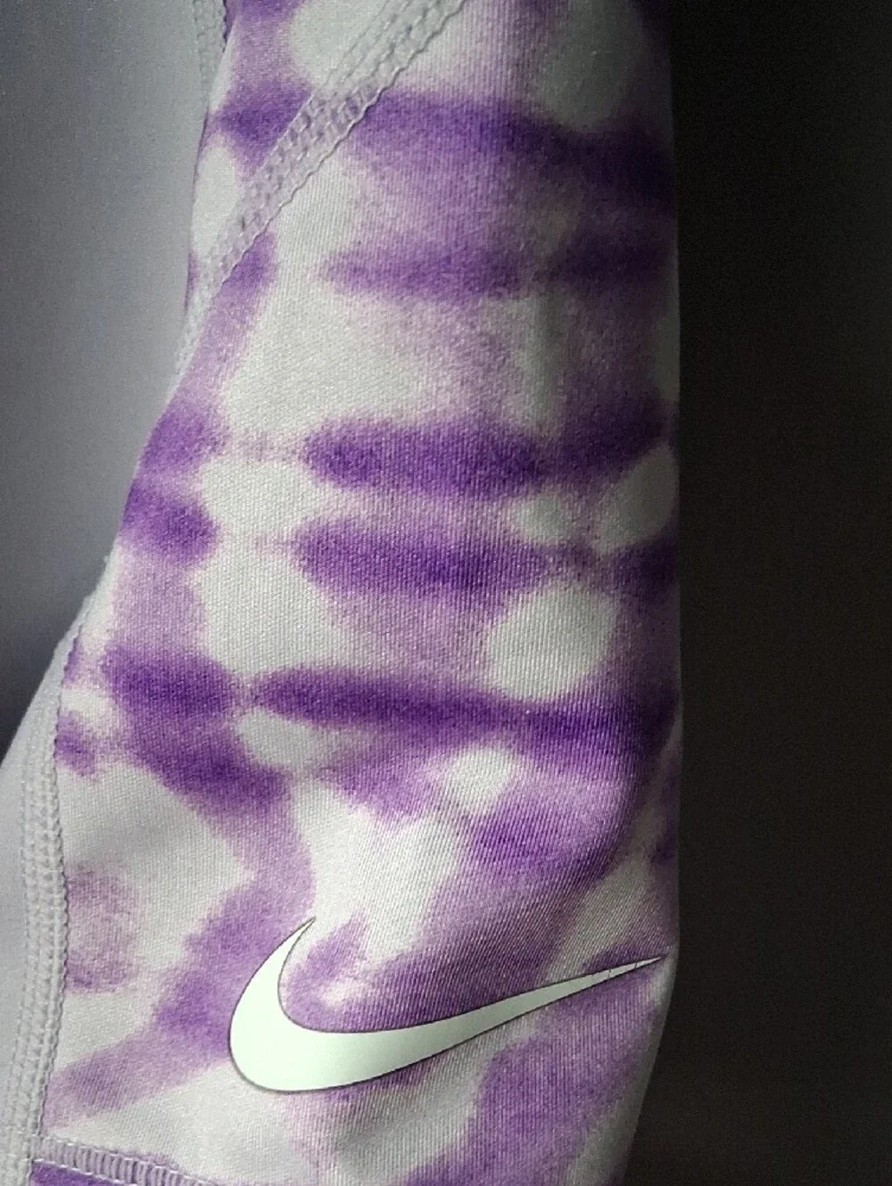 Nike Light Purple Shorts with Purple Tie-Dye Side Panels